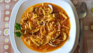 Cazuela de fideos.